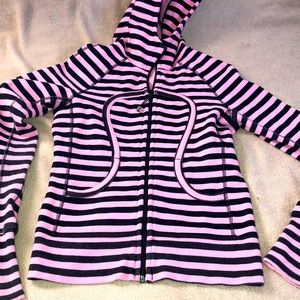 Lululemon Girls jacket pink cotton heavy hoodie